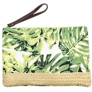NWT Tropical Leaf Clutch